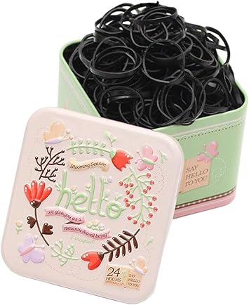 1box 700pcs Disposable Elastic Rubber Band Hair Tie Ponytail Ring