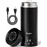 Portable Electric Kettle 15oz, 1&deg;F Precise Temp Control, UL Certified | 120V, 316 Stainless Steel, Anti-Scald Steam Tech, Auto Shut-off, Perfect for Travel, Hotel, Office, Mini Kettle Water Boiler