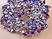 Alilang Violet Lavender Purple Crystal Rhinestone Floral Wreath Brooch Pin