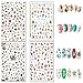 TailaiMei 15 Sheets Christmas Nail Stickers, 7 Sheets Nail Wrap Stickers and 8 Sheets Nail Decals Stickers, Full Wraps Strips and Self-Adhesive Set for DIY Nail Art (1000Pcs)