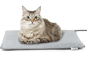 Toozey Outdoor Pet Heating Pad 20x16in, Extremely Waterproof Heated Bed for Dogs and Cats, Thermostatic Control, Chew-Resistant Cord, Soft Electric Blanket with Overheat Protection