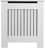 AVC Designs Kensington Radiator Cover Modern MDF White Grey Vertical Slat view 3