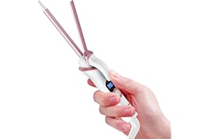 Ukliss Mini Curling Iron for Short Hair - Small Travel Curling Iron with Dual Voltage, Ceramic Barrel, 5 Heat Settings, 60 Min Auto-Off, Portable Curling Wand for Versatile Styling (3/8 inch)