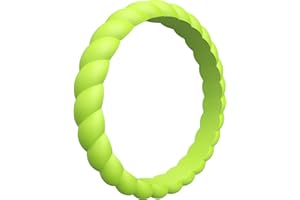 ThunderFit Womens Thin Swivel Silicone Wedding Bands, Stackable Rubber Engagement Rings 2.5mm Wide 2mm Thick - 1/4/8/10 Variety Multipack