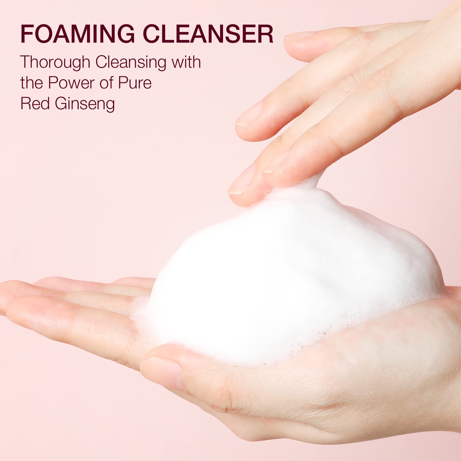 Donginbi Red Ginseng Micro Cleansing Foam - Hydrating Face Wash with Korean Red Ginseng, Non-Irritating Makeup Remover, Lightweight & Creamy Daily Face Cleanser, Pore Cleaner, 5.07 floz / 150ml