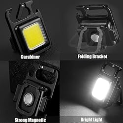 Ivylovme Mini COB Keychain Light, Rechargeable