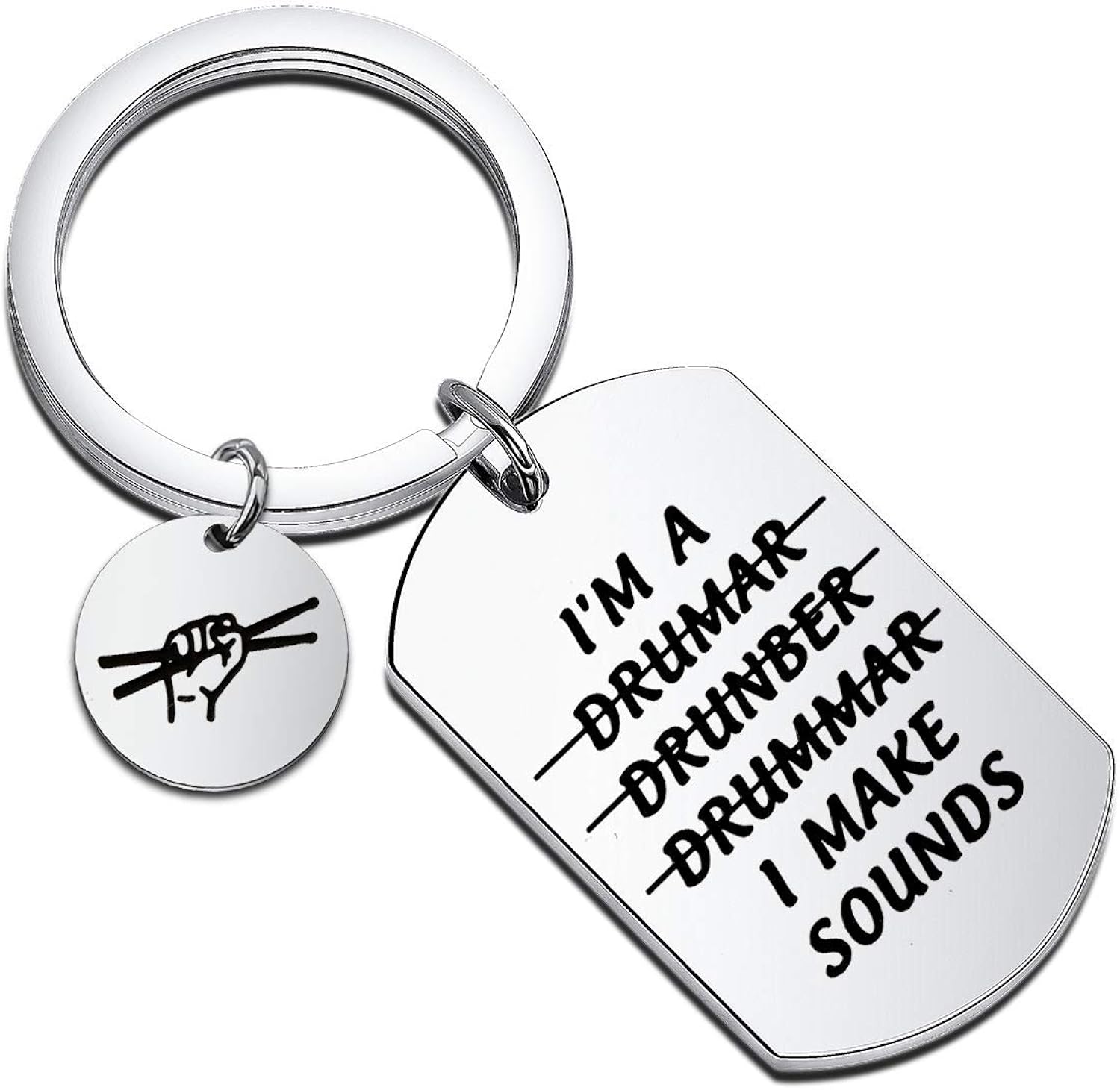 FAADBUK Funny Drummer Gift Drummer Keychain Drum Lover