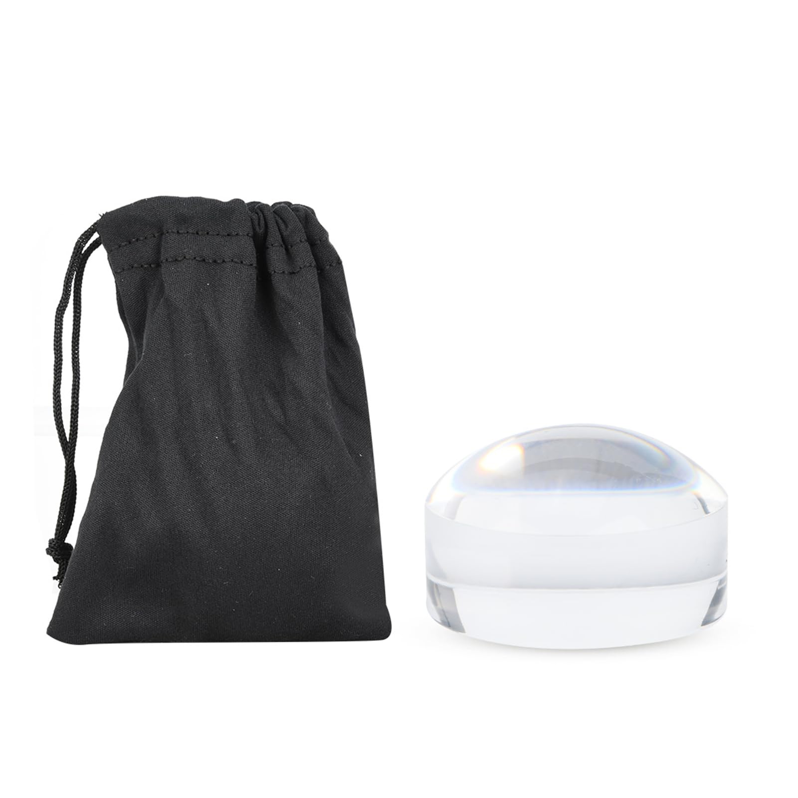 Ruiqas Crystal Magnifying Glass Dome 8X Optical Magnifier Portable Paper Reading Acrylic Magnifier Dome Hands- Free Design