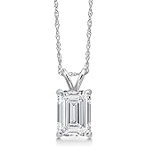 Gem Stone King 1 to 5 Carat 14K Gold IGI Certified Lab Grown Diamond Pendant Necklace For Women | E-F Color | VS1-VS2 Clarity | With 18 Inch Gold Chain