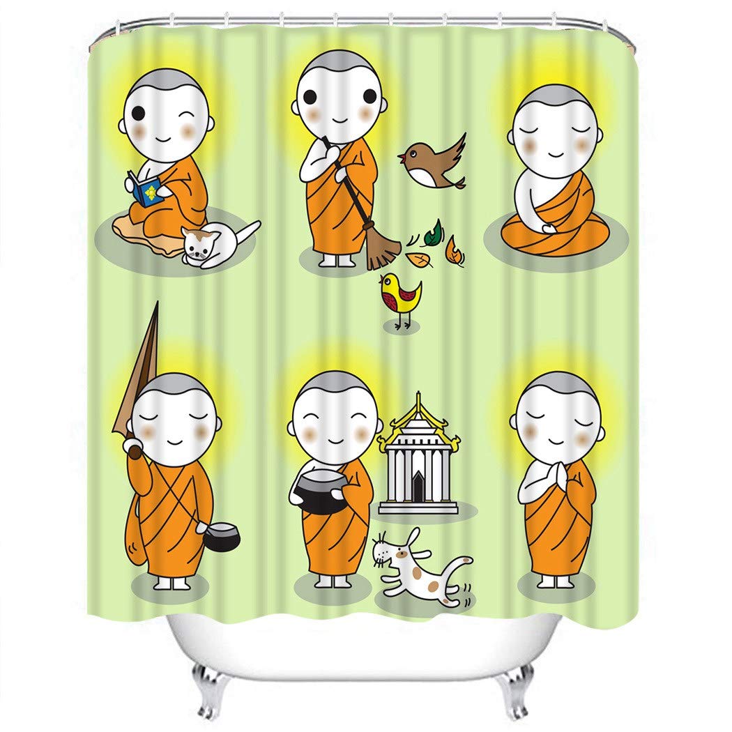 Best Buddhist Temple Garden Statue Young Monk