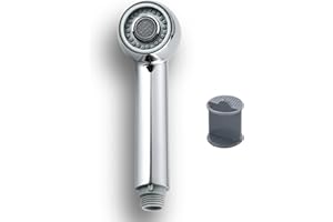 QUAN HUA Pull Out Sink Sprayer Head Replacement,G1/2 or 13/16 inch Male 2-Function kitchen sink sprayer replacement, Pull out faucet head replacement Kitchen Tap Sprayer Spout Chrome