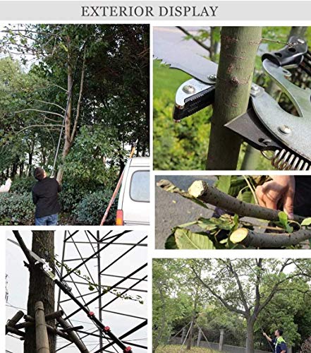 YXIAOL Teleskop Profi Astsäge Mit Gebogener Baumsäge Incl Mit 30 cm Sägeblatt Für Beschneiden Und Trimmen Zweige Und… – Bild 8