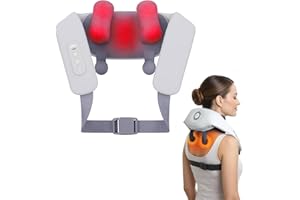 IBREO Shiatsu Neck and Back Massagers with Heat, 150 Mins Uses, 4 Modes & Adjustable Massage Head, Electric 3D Deep Tissue Kneading for Shoulder, Leg, Muscle Soreness, Pain Relief, Relaxation for Women, Men