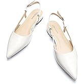 C.Paravano Slingback Flats | Pointed Toe Flats | Slingback Sandals | Women's Slingback Dress Shoes | Adjustable Buckle Sandals