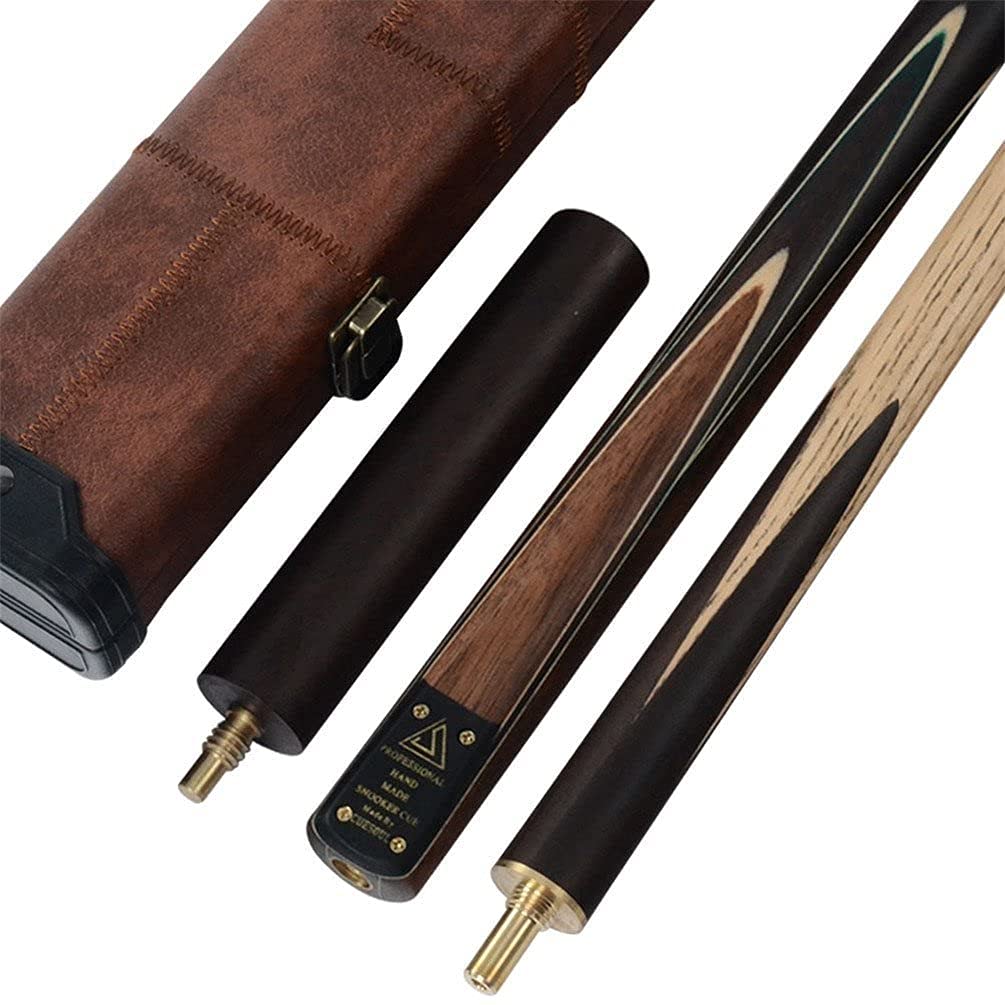 CUESOUL Classic Handmade 57 inches 18oz Rosewood 3/4 Jointed Snooker Billiard Pool Cue with Case, rosewood Butts and leathertte Protective Cue Case-9.5mm Tip Snooker Cue Set(CSSC008)