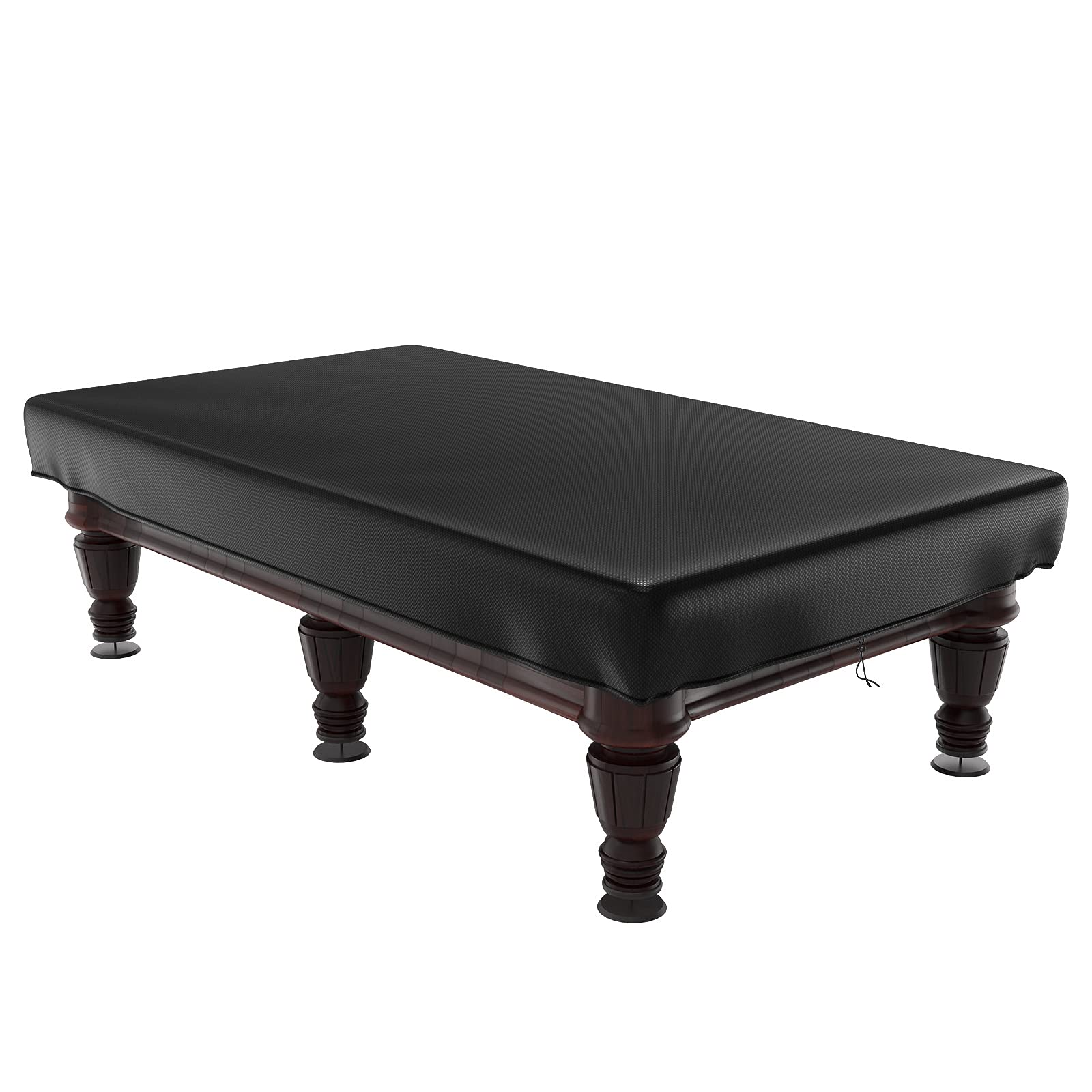 Delixike Billiard Pool Table Cover,6/7 FT Snooker Pool Table Dust Cover, Heavy Duty Oxford Fabric Anti-UV Tear Resistant Windproof Water Resistant, Black (255x143x21cm)