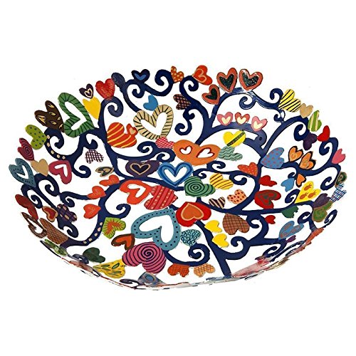 Yair Emanuel Multicolored Bowl in Hearts Laser Cut