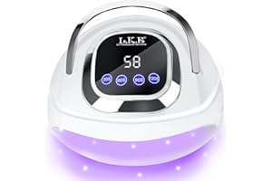 Wisdompark UV Nail Lamp 268W, UV Light for Gel Nails with 60pcs Lamp Beads, Professional LED Nail Lamp 4 Timers and Automatic Sensor Nail Dryer for Home Salon (Large)