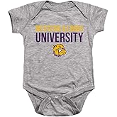 Western Illinois University Official Stacked Unisex Infant Snap Suit for Baby