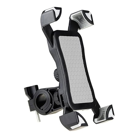 H-Min Fahrrad Handyhalter Anti-Rutsch - Universal Verstellbar Handyhalter Wiege Mit Schlossknopf Für Smartphones Von 4 bis 7 