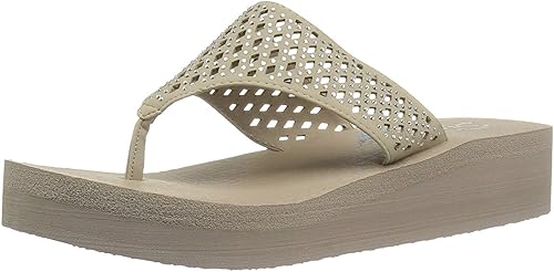 skechers cali vinyasa wedge flip flop