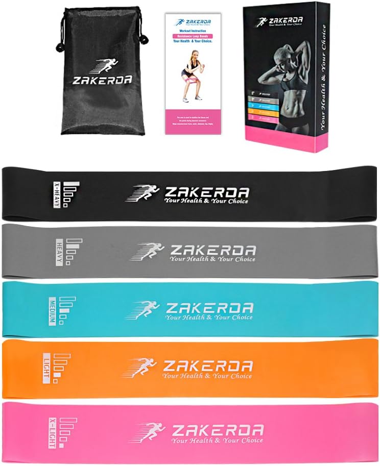 levliong Yoga Resistance Bands Indoor Outdoor Fitness Equipment Pilates Sport Training Workout Elastic Bands [Set of 5] Skin-Friendly Resistance Fitness Exercise Loop Bands with 5 Resistance Levels
