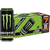 Monster Energy Zero Sugar, Green, Original, Low Calorie Energy Drink, 16 Ounce (Pack of 15)