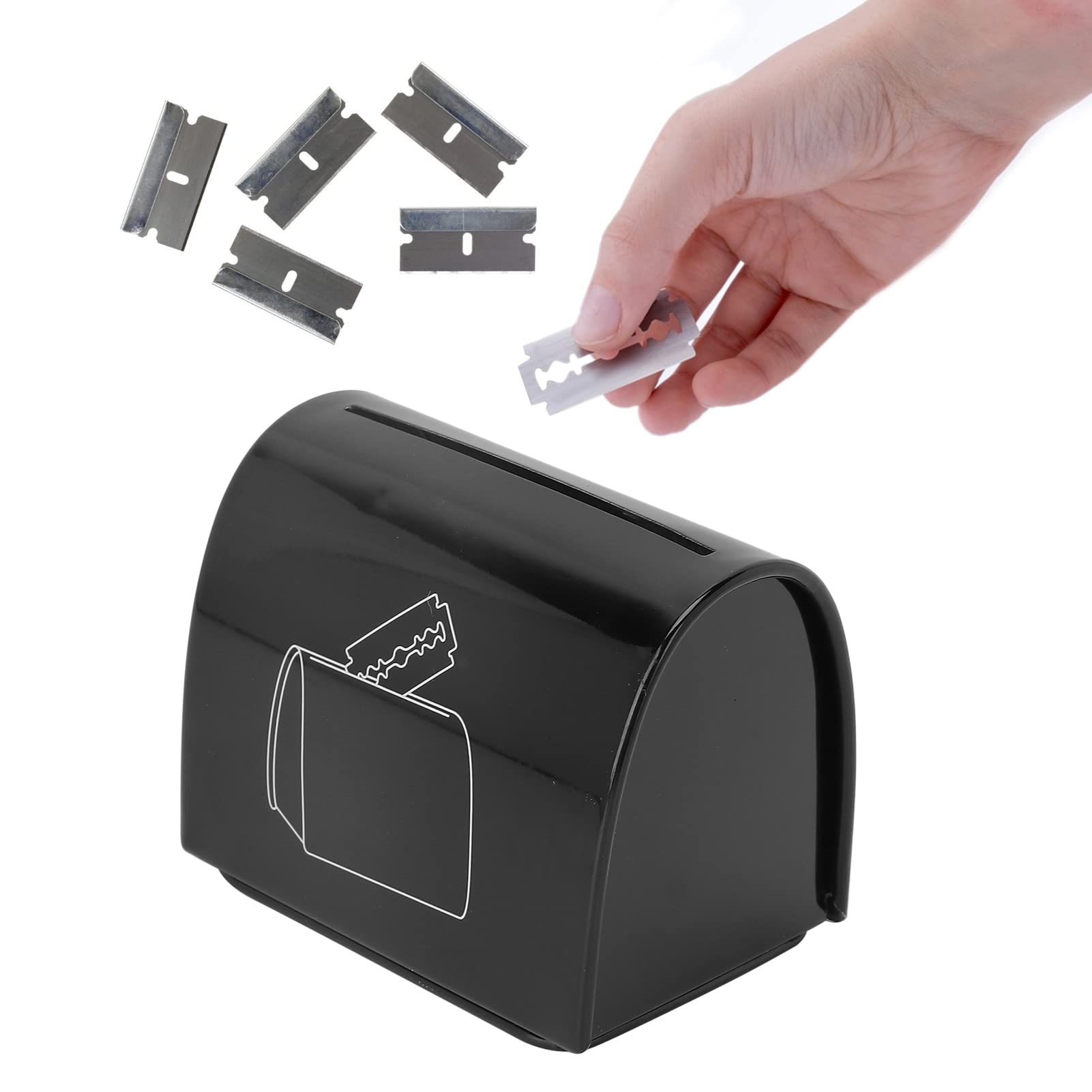 Shaver Blades Disposal Case,Disposal Blade Storage Box,Used Double Edge Safety Razor Blade Disposal Case, Blade Disposal Case Safe Storage Bank for Used Safety Razor Blades