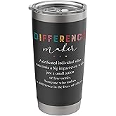Difference Maker Gifts for Women Coworker Boss Teacher Nurse Stainless Steel Insulated Tumbler