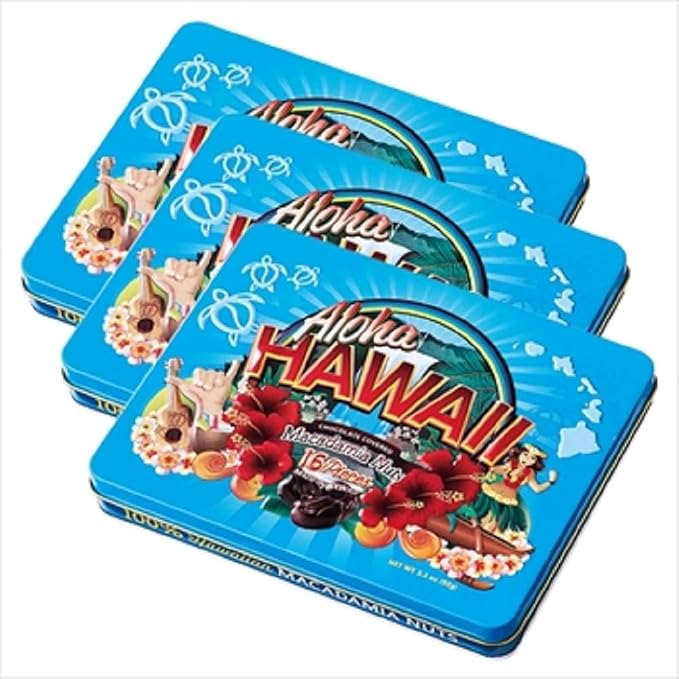 Amazon ハワイ缶入り マカデミアナッツ チョコレート3缶セット ハワイ グアム サイパン おみやげ お土産 輸入食品 スイーツ Local Brand ナッツチョコレート 通販