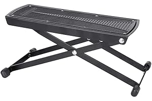 Guitar Foot Rest,Height Adjustable Guitar Foot Rest Pedal Anti-Skid Metal Guitar Footstool Pedal for Guitar Players (Black) P