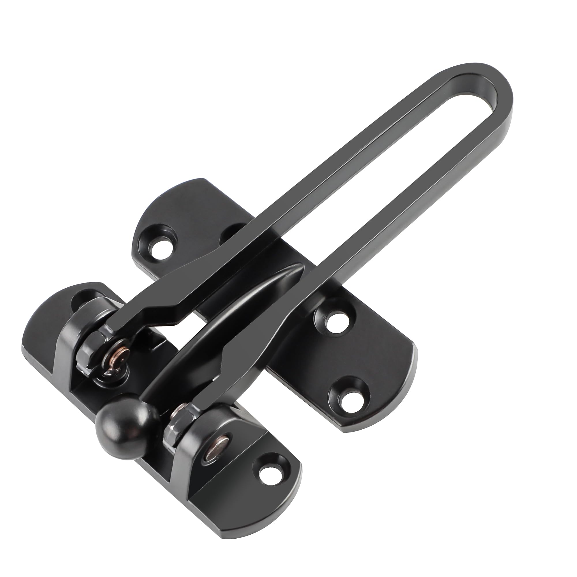 Sayayo Door Chain Lock for Front Door, Black Swing Bar Door Guard Lock Security Latch for Home Hotel Apartment Houseroom Prevent Forceful Entry