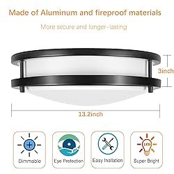 Drosbey 50W LED Flush Mount Ceiling Light