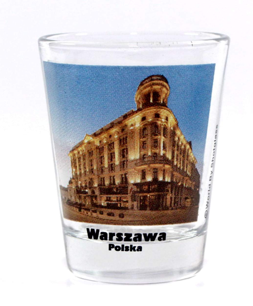Warsaw Poland City Landmarks Color Photo Shot Glass