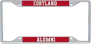 SUNY Cortland State University of New York Red Dragons Metal License Plate Frame for Front or Back of Car Officially Licensed (Alumni)