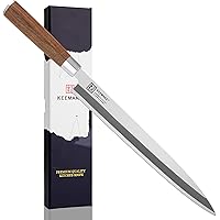 Sashimi Sushi Knife Japanese 11.5 inch Yanagiba Knife,Japanese VG10 Stainless steel Single Bevel Blade, Perfect Rosewood…