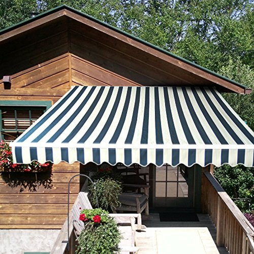 Hago 10' x 8' Patio Manual Retractable Awning Window Door Sunshade