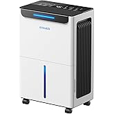 GoGuess 1600 Sq.Ft Compressor Dehumidifier for Basement, Max 21 Pint/Day | Dehumidifier with Drain Hose for Home RV Garage Large Room, Timer Humidity Control