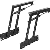 1 Pair Folding Lift and Up Hinges, Heavy Duty Lift Up Hydraulic Hinge for Home Mechanism Hardware Coffee Table Furniture Lifting Tool, by GENHAKON.