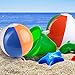 Kidsco 6 Pack Inflatable Beach Balls - 12 Inch, Rainbow Colored - For Swimming Pools, Pool Party, Playing, Volleyball, Beach, Ocean, Kids, & Adults