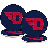 Desert Cactus University of Dayton Circle Ceramic Coasters 4 Pack Flyers UD Absorbent Drink Coasters with Cork Backing (Design A)