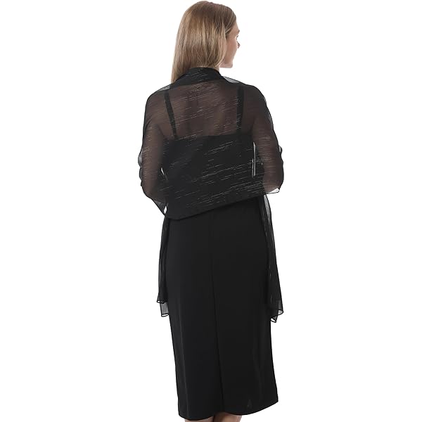 sheer black capelet shawl