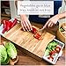 Chopping Board with Tray – White Pale Blue– Wood Cutting Boards for Kitchen - Organic Acacia Butcher Block