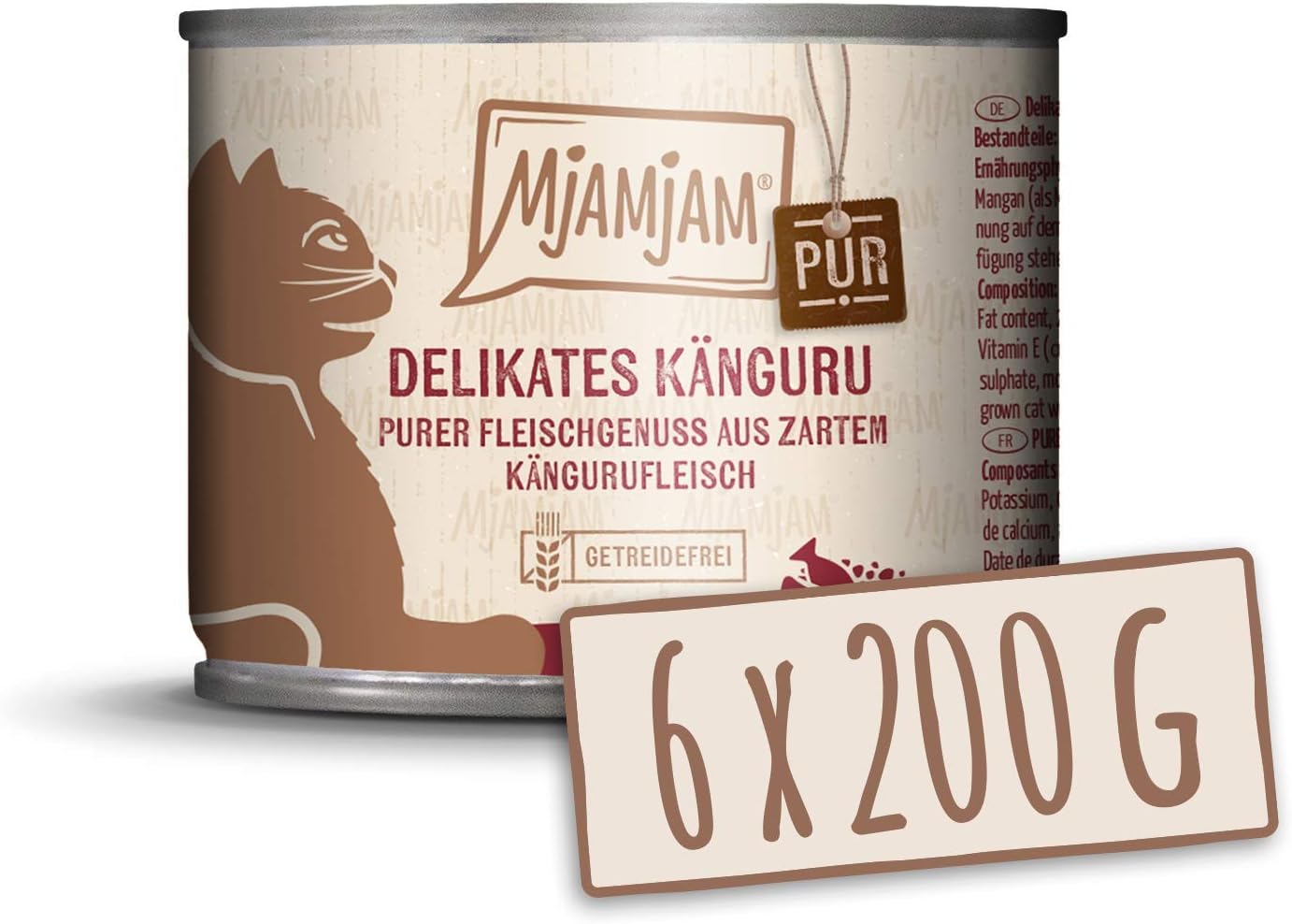 MjAMjAM Natural Wet Cat Food, Pure Meaty Feasts from Delicate Kangaroo