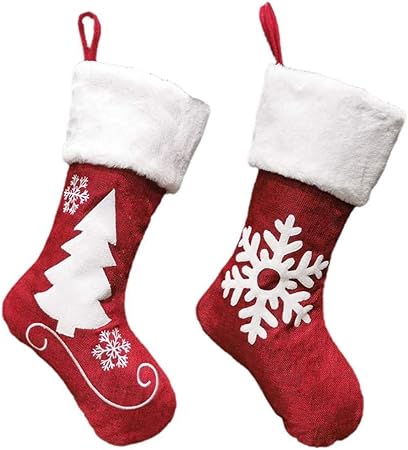 Medias navideñas, paquete de 2 medias navideñas navideñas con diseño de