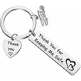 Bus Driver Keychain Appreciation Gift Thank You for Keeping Me Safe Keyring for School Bus Driver Thank You Gifts Jewelry for Women Men Christmas Birthday Graduation School Year Thanksgiving Day Gift