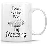 Retreez Funny Mug - Don't Bother Me I'm Reading Book 11 Oz Ceramic Coffee Mugs - Funny, Sarcasm, Sarcastic, Motivational, Inspirational birthday gifts for friends, coworkers, siblings, dad or mom