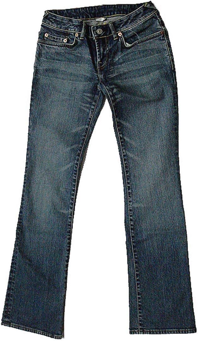 New Genes Jeans Womens Lowrise Denim Hipster Bootcut Light Blue/Purple Stretch