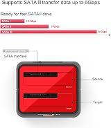 WAVLINK USB 3.0 to SATA External Hard Drive Docking Station Dual Bay 2.5/3.5 view 4