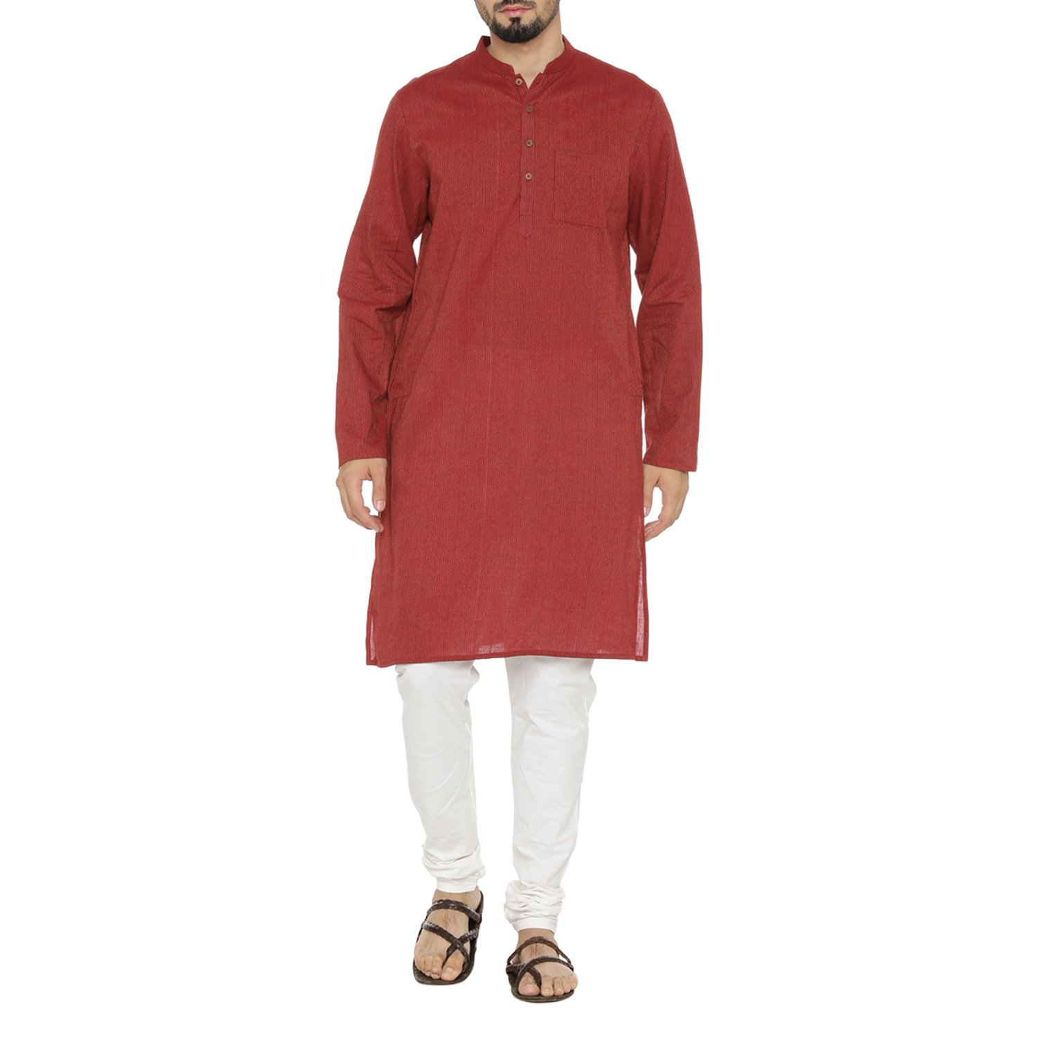 indus route by pantaloons boy's cotton straight kurta